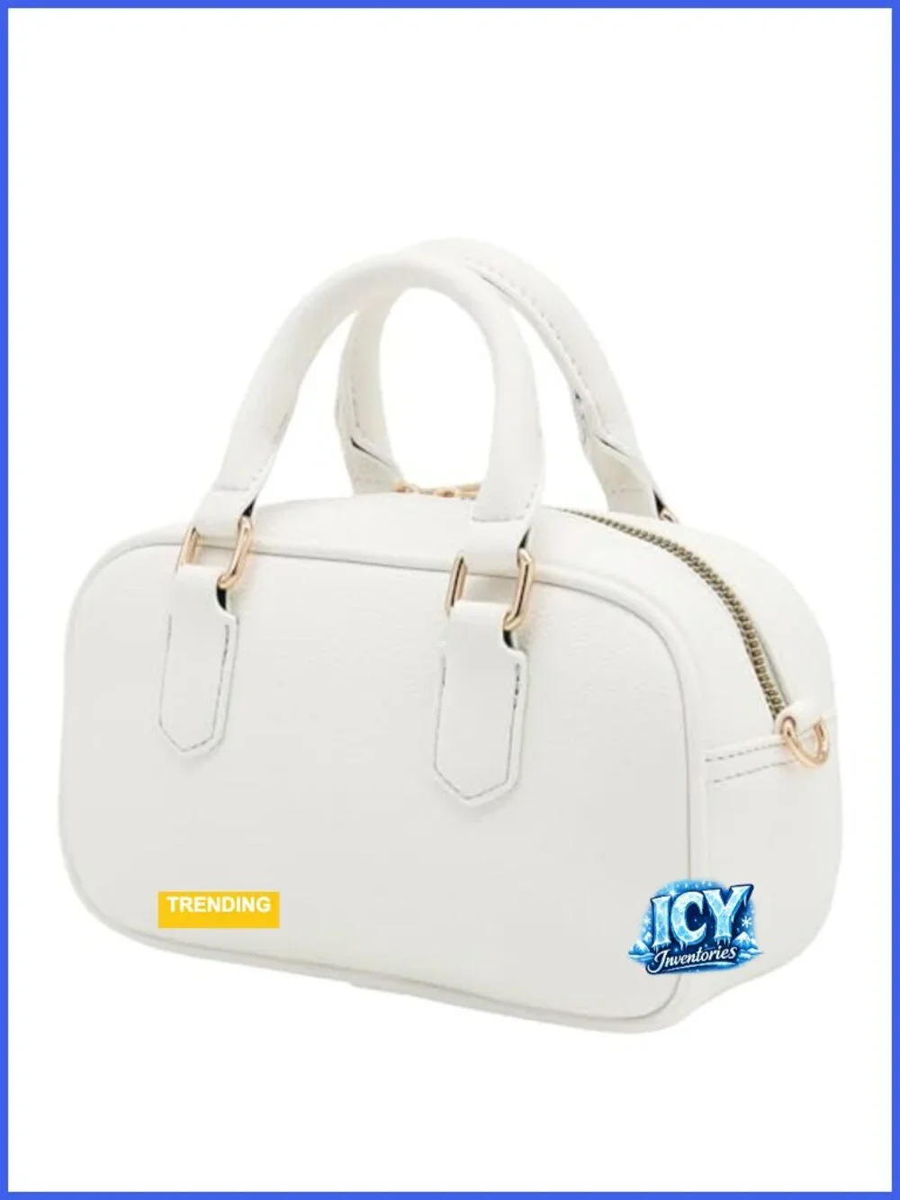 Faux Leather Mini Satchel Purse Crossbody Bag Top Handle